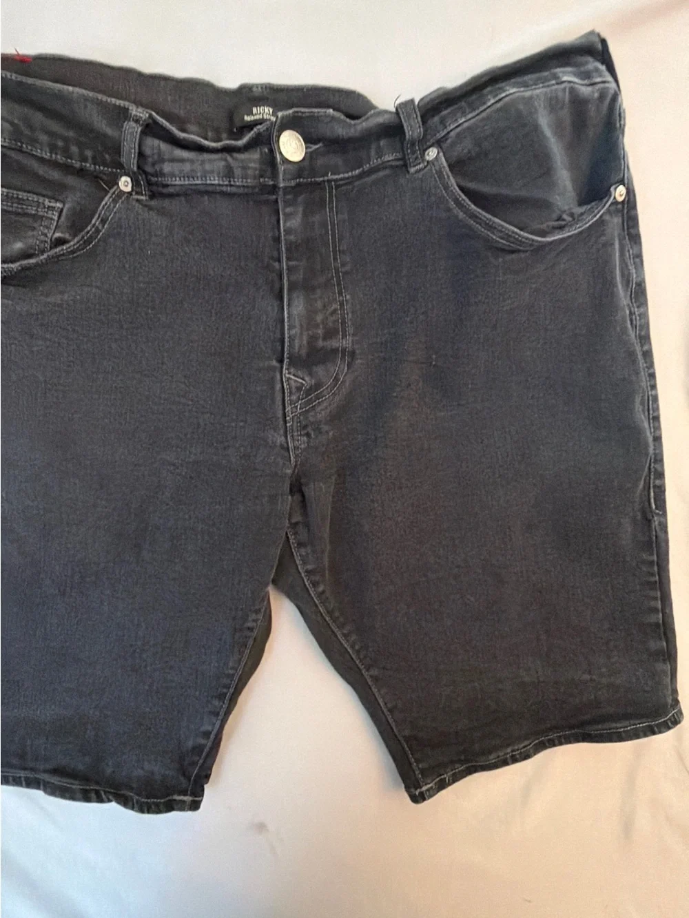 True Religion Black Washed Denim Men's Shorts